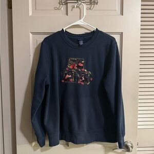 Vintage Basic Editions Women’s Fall Scottie Dog Crewneck Sweatshirt Size Large